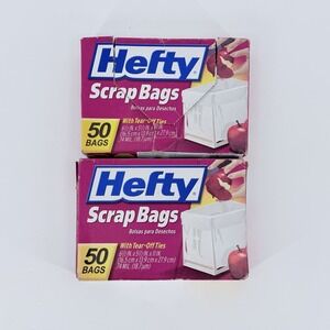 Hefty Scrap Bags Kitchen Trash Bags Lot 2 Boxes 78 Bags‎ READ